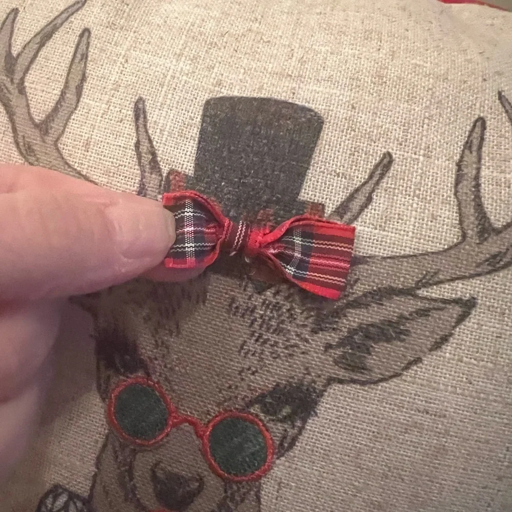 Edie at home reindeer boyfriend and girlfriend pillow set of 2